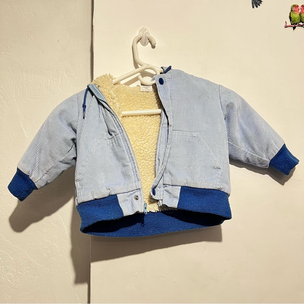 OshKosh B'gosh Light Blue Puffer Jacket with Sherpa Lining : Box P